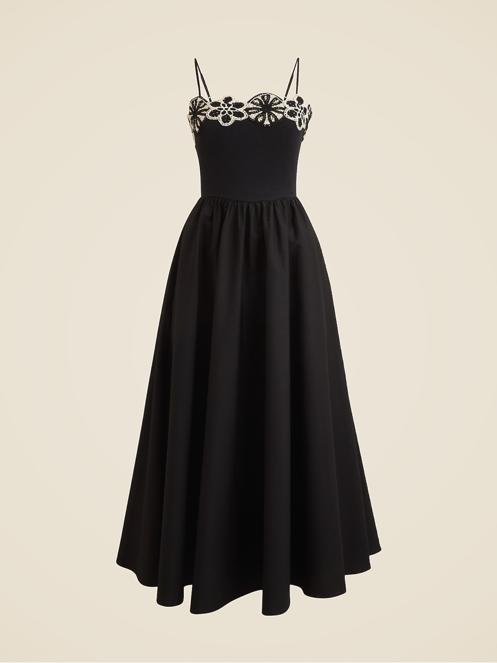 J. Crew Black Crochet Mixy Dress XS